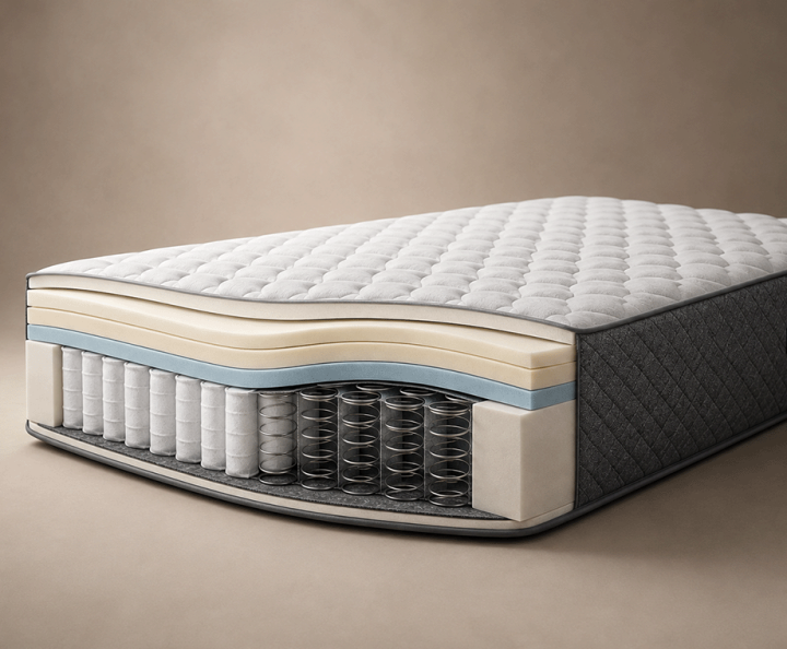 Custom-made spring mattress in Notre-Dame-de-Ham